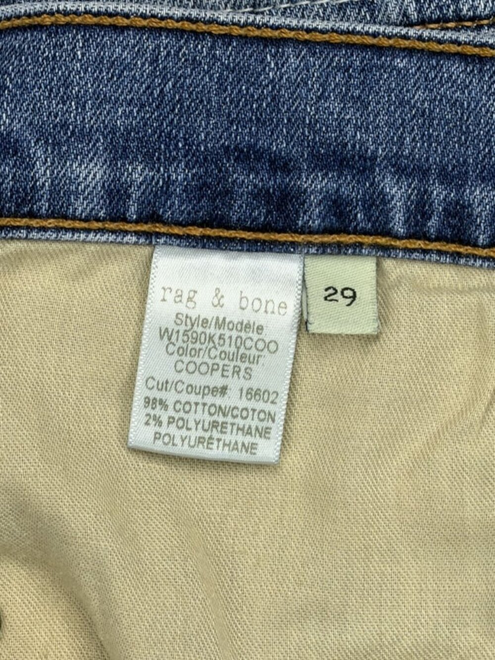 Rag & Bone Dre Slim Boyfriend Jeans Womens Size 29 Cropped Dark Wash W1590K510 - Picture 10 of 14